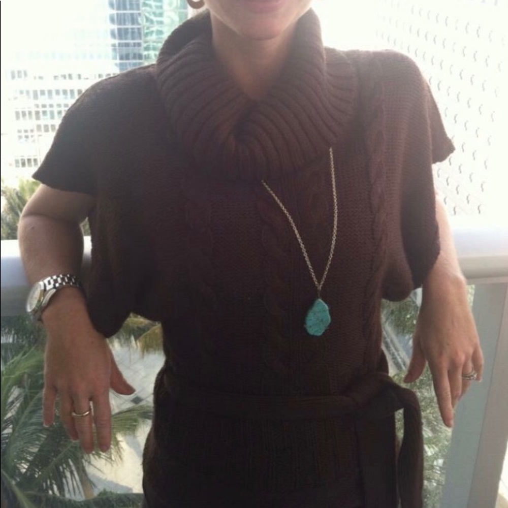 Dark Chocolate Brown Knit Sweater